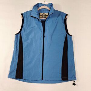 Womens Sz M North End All ClimateWear Blue Techno Lite Vented Full Zip Vest